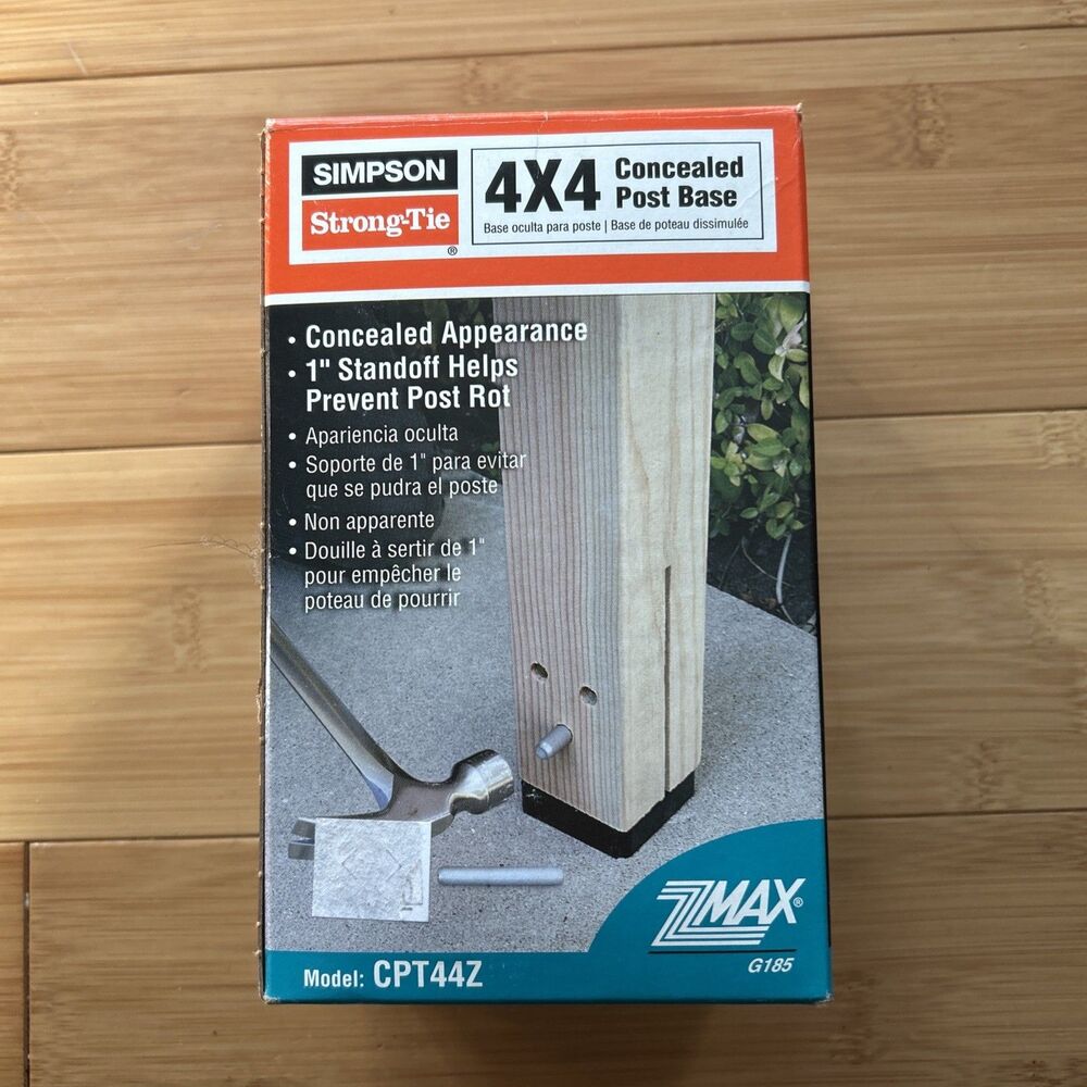 Simpson Strong Tie CPT44Z ZMAX Galvanized 4X4 Concealed Post Base